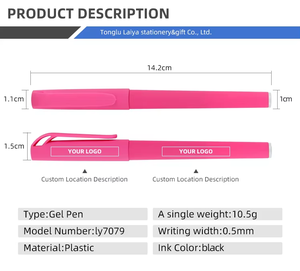 Großhandel Niedlicher BKS Marken-Gelstift mit Eigenem Logo, 0,5mm, Kunststoff, Weicher Gummikörper, Großer Clip, Werbe-Drehmechanismus, Glitzer - Product Image 3