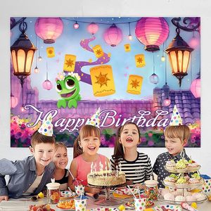 Tapiz de princesa de pelo largo, decoraciones, accesorios para fotos de feliz cumpleaños, Stock de fiesta de cumpleaños para decoraciones de pared - Product Image 1