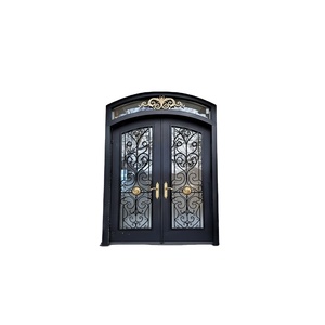 Porte d'<span class=keywords><strong>entrée</strong></span> double moderne pour <span class=keywords><strong>maison</strong></span>, design décoratif et isolé - Product Image 1