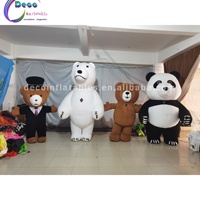Costume gonflable en peluche personnalisé Costume de panda d'ours gonflable Costume de mascotte gonflable