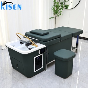 เตียงสระผมอัจฉริยะ Kisen Smart SPA พร้อมระบบหมุนเวียนน้ำ บำบัดด้วยแสง LED และไอน้ำ พร้อมถังเก็บน้ำ - Product Image 2