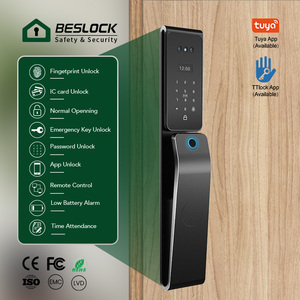 Tuya Wifi kỹ thuật số cerraguras inteligente an ninh an toàn khách sạn điện hệ thống phần mềm NFC với máy ảnh 3D an toàn thông minh Ổ khóa cửa - Product Image 1