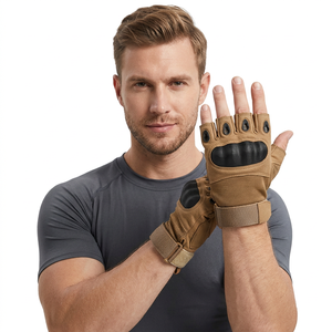 Guantes de Gimnasio de Cuero Personalizados de Alta Calidad, Protección para las Palmas, Antideslizantes, Transpirables, Ligeros, Sin Dedos, Unisex - Product Image 1