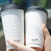 Gobelets en papier à double paroi écologiques jetables avec couvercles pour café, restaurant, service de plats à emporter, conteneur personnalisé