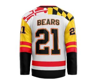 专业团队定制标志成人冰球运动衬衫聚酯滑车斜纹升华曲棍球制服 - Product Image 4