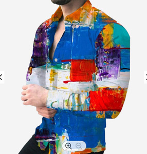 Custom New Silk Slim <strong>Men</strong> Tee Dress Casual Clothes Long Sleeve Printing for <strong>Mens</strong> Fashion <strong>Shirts</strong> - Product Image 2