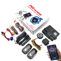 Système d'alarme antivol universel pour voiture avec démarrage/arrêt, interrupteur d'allumage, entrée sans clé et contrôle à distance via application mobile Bluetooth