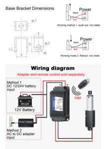 DC6V 12V 24V petit actionneur linéaire 150 MM/S 30-200MM Force de course 33Lbs moteur électrique pour armoires ouvre-fenêtre Robitcs - Product Image 6