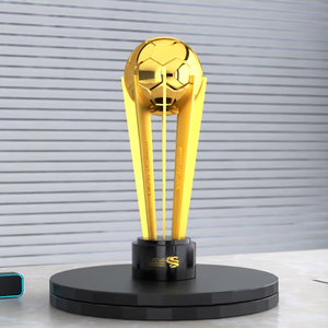 <span class=keywords><strong>Memento</strong></span> del vincitore del trofeo in metallo di eventi sportivi di premi di calcio incisi durevoli personalizzati - Product Image 3