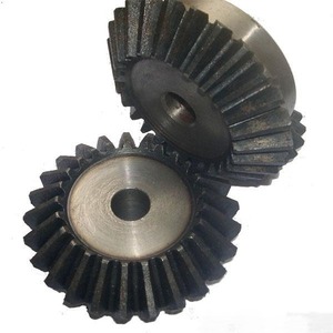 Ingranaggi conici in acciaio inossidabile progettati su misura Processo di forgiatura Angolo di passo di 90 gradi ad alta frequenza di tempra alta precisione - Product Image 1