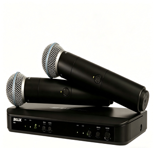 Sistema de Micrófono Inalámbrico de Doble Canal BLX288/Beta58A Usado, Micrófonos Vocales Profesionales para Karaoke en Vivo - Product Image 3