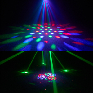 Nouveau Laser à 6 bras + faisceau + lumière stroboscopique à effet de rotation de couleur magique pour la discothèque de fête à la maison - Product Image 3