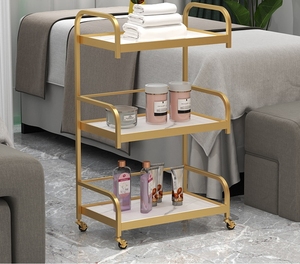 ชั้นวางของร้านเสริมสวยสมัยใหม่ รถเข็นเก็บอุปกรณ์เสริมสวย รถเข็นอเนกประสงค์เคลื่อนที่ รถเข็นแบบเข็นด้วยมือ - Product Image 4