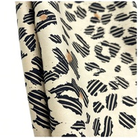 Tissu satiné en gros, imprimé léopard numérique, 100% polyester extensible pour robes féminines, doublures et rideaux