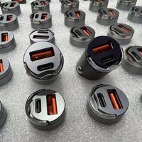 Adaptor pengisi daya mobil Multi port PD, adaptor pengisi daya mobil Tipe C 20W, pemantik rokok USB 100W, pengisian cepat, untuk iPhone Samsung
