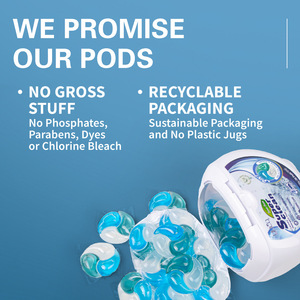 Three-chamber 20g high-cleaning laundry <b>detergent</b> pods, boxed for long-lasting fragrance, softness, mite removal, natural - Product Image 5