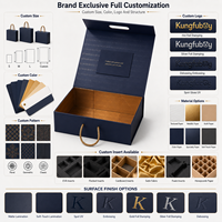 Boîte cadeau rigide de luxe sur mesure, directement de l'usine, avec fermeture magnétique et poignée en corde pour vêtements, montres, parfums, cosmétiques