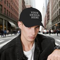Gorra de béisbol de poliéster para deportes al aire libre, gorra de béisbol personalizada con diseño de letras, gorra de béisbol sólida con efecto desgastado.