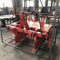 Semoir-plantoir automatique double rang pour manioc, monté sur tracteur, type surélevé, avec composants d'engrenage pour semis, repiquage et plantation