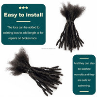 Extensions de dreadlocks 100 % cheveux humains, 4 à 6 pouces, 0,4 cm, noir naturel, couleur personnalisée, pour hommes et femmes, vente en gros