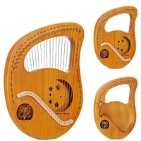 Lyre Harp 16 19 21 24 Strings Wooden Lyre Harp Portable Musical Instrument Stringed Instrument for Beginner Gift Wholesale
