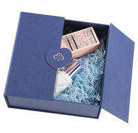 Boîte cadeau d'emballage cosmétique de soin de la peau personnalisée Boîte cadeau de luxe rigide pliante à double porte avec couvercle magnétique