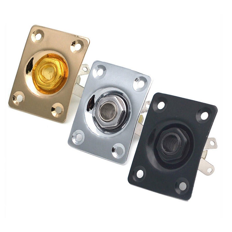 Viti Incluse Placca Jack Placca Jack 1/4" Per Chitarra - Quadrata