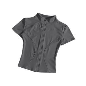 Women's Summer Fitness Zipper <b>Jacket</b> for Sports Training Quick-Drying Breathable Sunscreen T-shirt <b>Yoga</b> Clothes for Running - Product Image 4