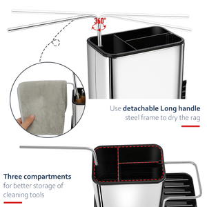 Masthome March Expo Nouveau design Organisateur d'évier bien rangé en acier inoxydable Évier <span class=keywords><strong>de</strong></span> cuisine Caddy Séchoir à serviettes - Product Image 3