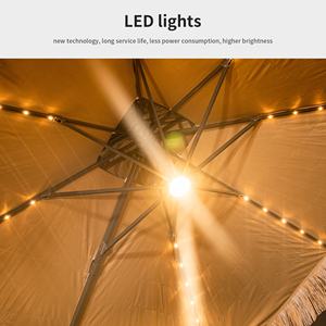 [280 grammi di baldacchino in poliestere] giardino/Hotel/caffetteria/cortile/Patio ombrello di paglia 8 costole in lega di alluminio supporto - Product Image 3