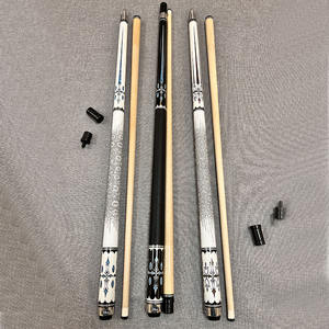 Queue de billard personnalisée de haute qualité en acier inoxydable à faible déflexion avec joint en bois d'érable du Canada - Product Image 1