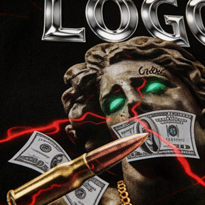 T-Shirt da Uomo di Alta Qualità con LOGO Personalizzato, Stampa DTG e Trasferimento Termico, Streetwear 100% Cotone a Manica Corta - Product Image 3