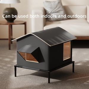 Неразрушимый большой домик для кошек для улицы, зимний, водонепроницаемый, с безопасной дверцей для выхода, утепленное уличное укрытие для бездомных кошек - Product Image 3