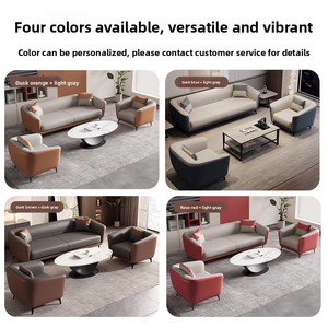 Conjunto <span class=keywords><strong>de</strong></span> Sofá <span class=keywords><strong>de</strong></span> <span class=keywords><strong>Oficina</strong></span>, Simple y Moderno, <span class=keywords><strong>de</strong></span> Cuero, para Áreas <span class=keywords><strong>de</strong></span> Recepción, Zonas <span class=keywords><strong>de</strong></span> Invitados, Salas <span class=keywords><strong>de</strong></span> Reuniones, Sofá con Mesa <span class=keywords><strong>de</strong></span> Centro - Product Image 5