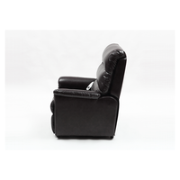 Fauteuil releveur électrique confortable en cuir et tissu, avec support auxiliaire, réglable pour personnes âgées