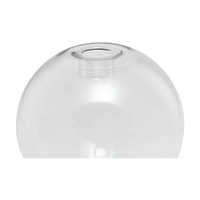 Abat-jour rond transparent givré blanc laiteux G9 personnalisé, fabriqué à la main, avec filetage interne pour ampoule sphérique