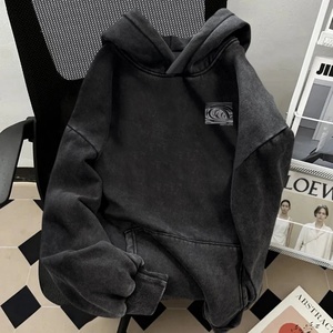 Sudadera con Capucha Estilo Vintage Lavada de la Marca Americana High Street para Hombre, Otoño e Invierno, Chaqueta Holgada Retro de Moda - Product Image 1