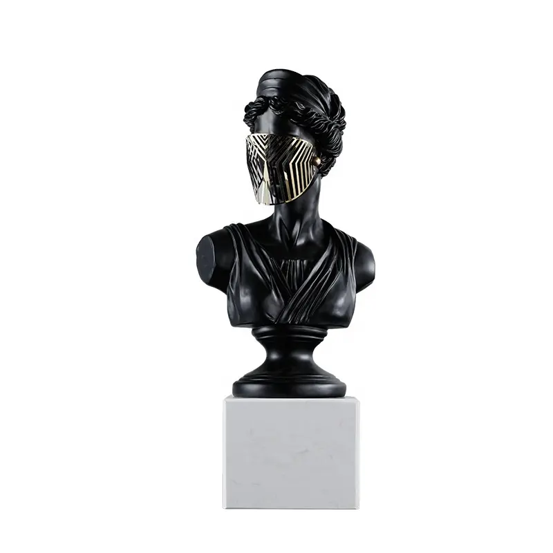 Modern Resin Venus Roman Masked Statue Sculpture For Home Decoration