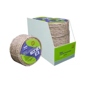 Giardinaggio Sisal Naturale Corda di Iuta Spago 6 millimetri corda di canapa 3 Fili 100% Naturale 30m