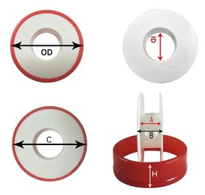 फेंग ज़ी बाओ 1/2 '12 मिमी पीली गैस लाइन ptfe थ्रेड सील टेप 20 से अधिक वर्षों के अनुभव के साथ - Product Image 2