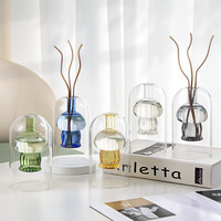 Bouteilles d'arôme en verre borosilicate double couche en forme de méduse, diffuseurs à roseaux, bouteilles de parfum en verre, vases élégants en verre