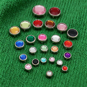 Factory <strong>Custom</strong> Zinc Alloy Flower Shape Polished Magnetic Snap <strong>Button</strong> Rhinestone Rivets Claws <strong>Crystal</strong> Studs <strong>Custom</strong> Color Leather - Product Image 3