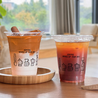 Livraison Gratuite Jetable Épaissie Transparent Style Américain 90mm Gobelets En Plastique Couvercles pour Café Glacé Lait Thé Jus Boissons