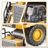 Samtoy 1:24 2.4Ghz Version en alliage à 9 canaux Jouets radiocommandés pour enfants Voitures RC Hobby Télécommande Camion à benne basculante avec lumière musicale