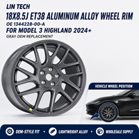 Jante en alliage LinTech 18X8.5J ET38, best-seller, référence OE 1344228-00-A, gris, pour Tesla Model 3 Highland 2024 Plus