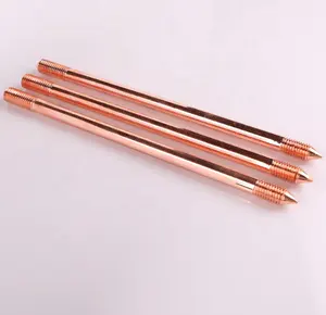 Copper Clad Steel Earth Rod With Thread On Both Sides For Earthing Material