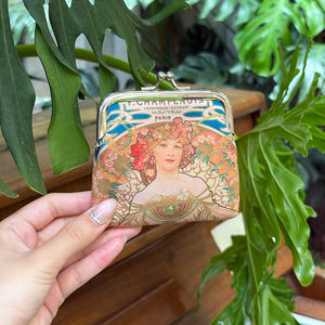 कस्टम मोनेदेरो चूस लॉक कपास क्लासिक सिक्का पर्स कार्टेरा मजार मिनी बैग - Product Image 1