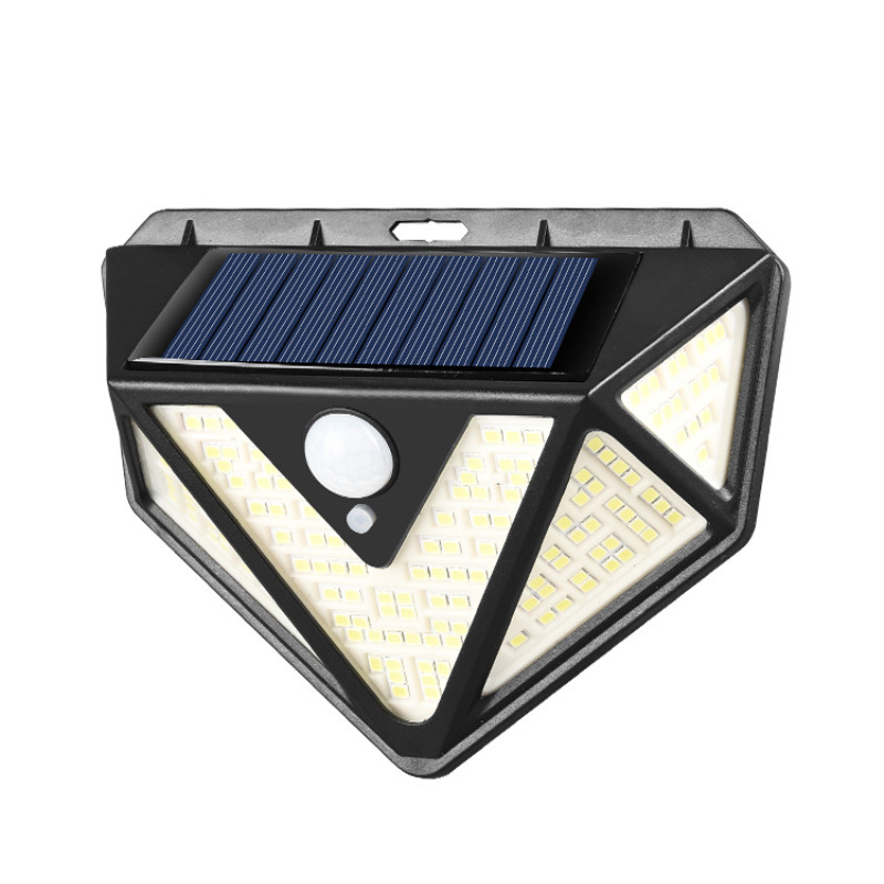 waterproof outdoor Wall solar motion sensor garden light LED Three Head solar light