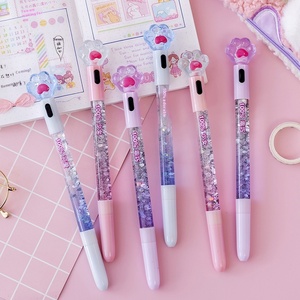 Stylo à eau créatif <span class=keywords><strong>Sentance</strong></span> Y-596 pour étudiants, design simple et féminin, avec paillettes lumineuses, griffes de chat et sable mouvant, style célébrité internet, gel 0.5mm - Product Image 4