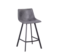 Tabouret de bar moderne en vente directe, tabouret haut sans bras avec dossier et base en métal pour hauteur de comptoir de cuisine